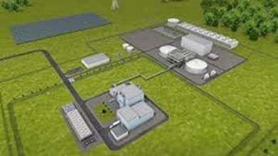 rendering of a facility from an aerial view.